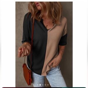 Black and Tan Polo Short Sleeve T-Shirt